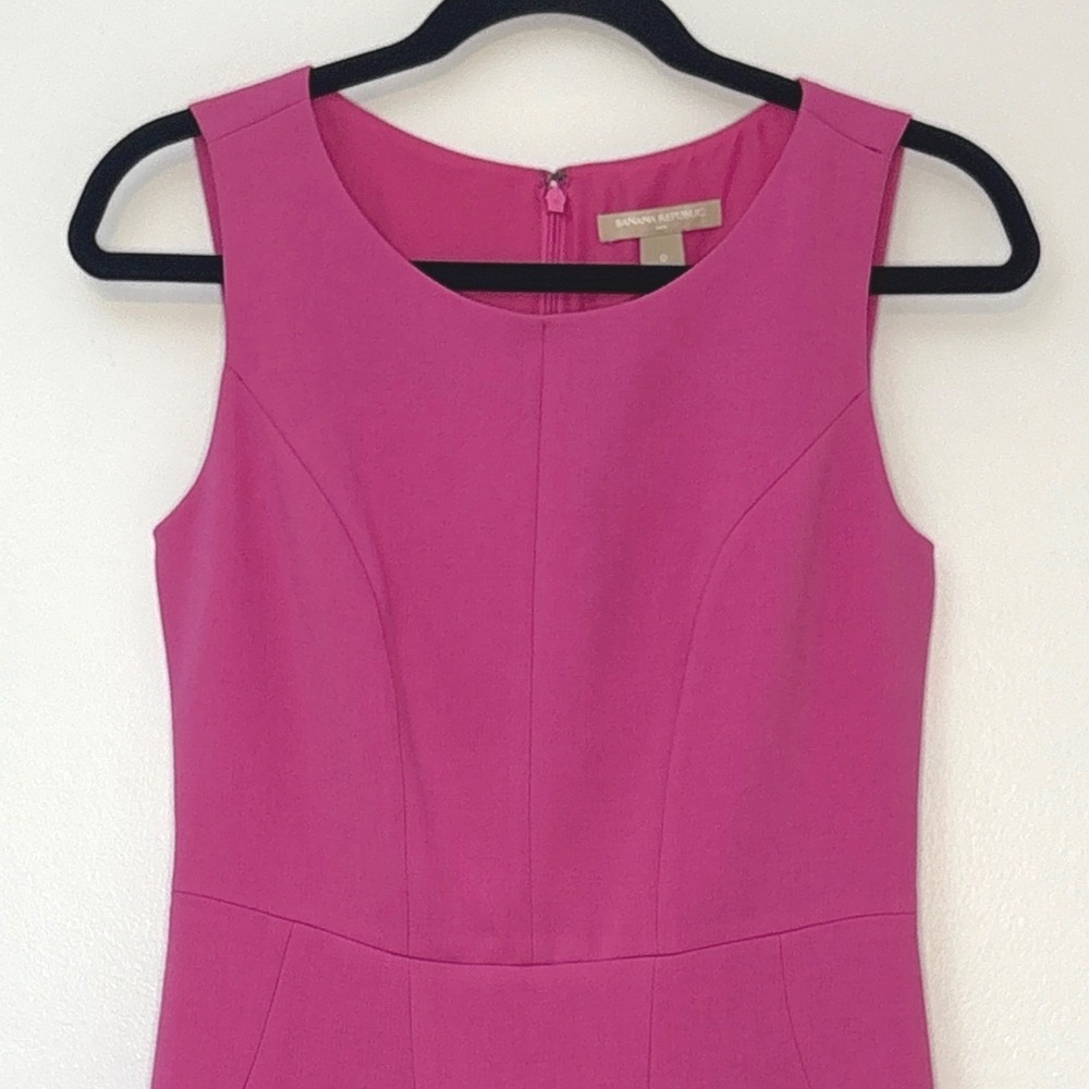 Banana Republic Magenta Pink Sheath Dress Size 0 - Picture 2 of 7